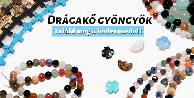 Drágakő gyöngyök