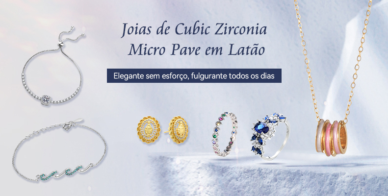 Joias de Cubic Zirconia Micro Pave em Latão