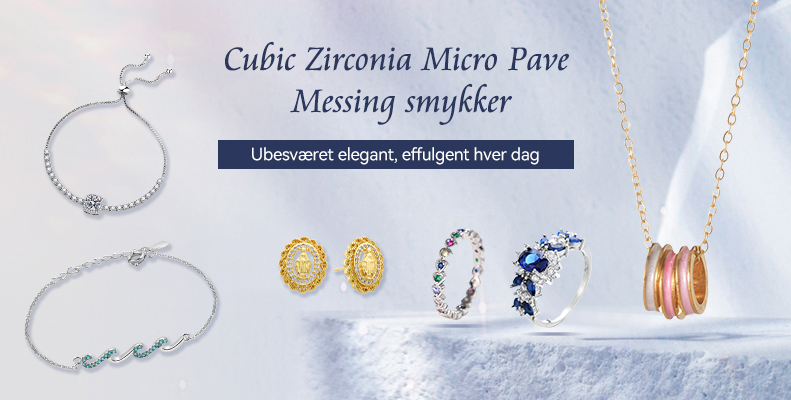 Cubic Zirconia Micro Pave Messing smykker