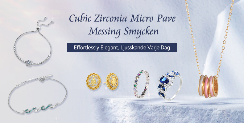 Cubic Zirconia Micro Pave Messing Smycken