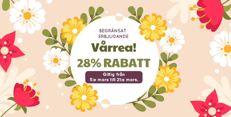 Börja våren fräscht: Spara 28%!