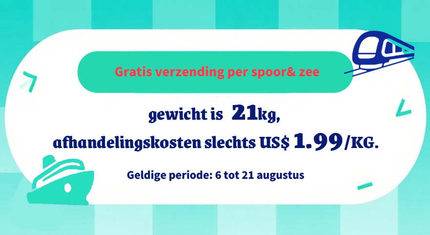 Gratis verzending per spoor& zee