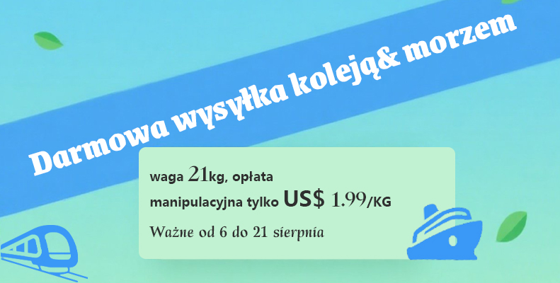 Darmowa wysyłka koleją& morzem