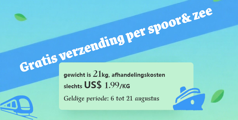 Gratis verzending per spoor& zee