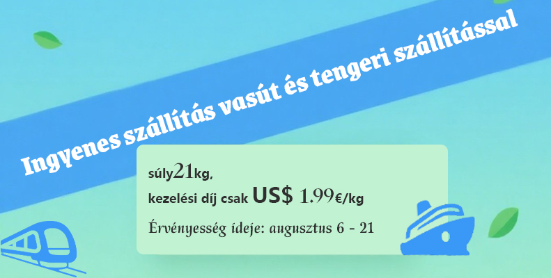 Ingyenes szállítás vasút és tengeri szállítással