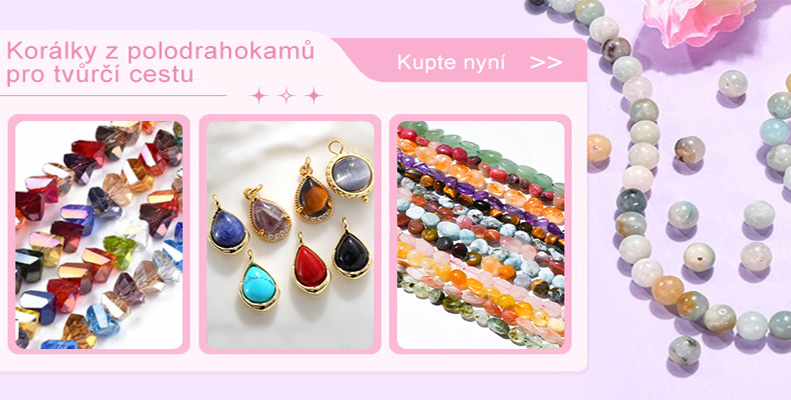 Korálky z polodrahokamů pro tvůrčí cestu