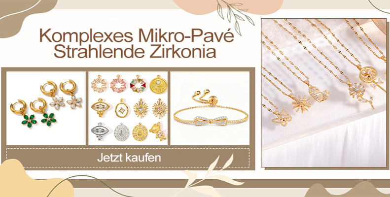 Komplexes Mikro-Pavé, Strahlende Zirkonia