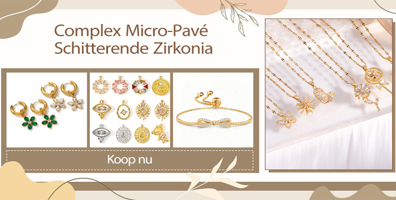 Complex Micro-Pavé, Schitterende Zirkonia