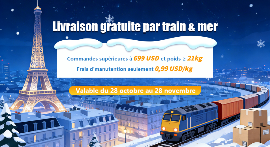 Livraison gratuite par train & mer‌