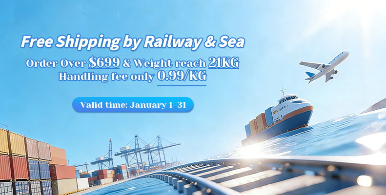 Free Shipping by Railway & Sea