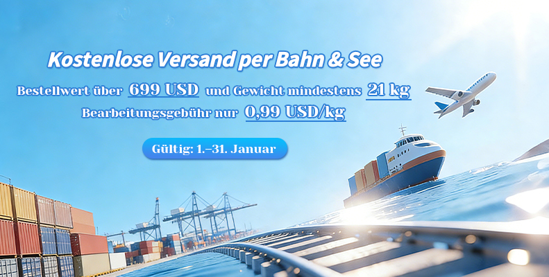 ‌Kostenlose Versand per Bahn & See‌