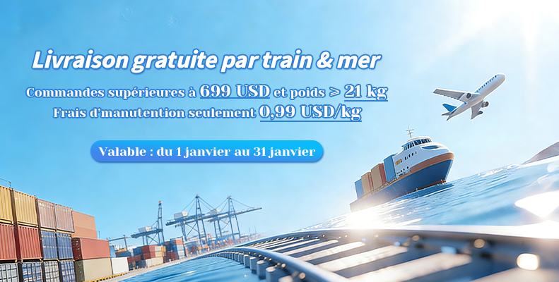 Livraison gratuite par train & mer‌