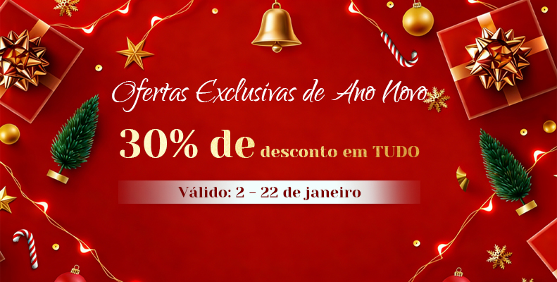 30% de desconto em TUDO