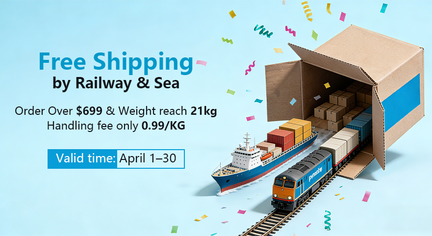 Free Shipping by Railway & Sea