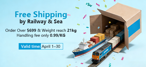 Free Shipping by Railway & Sea