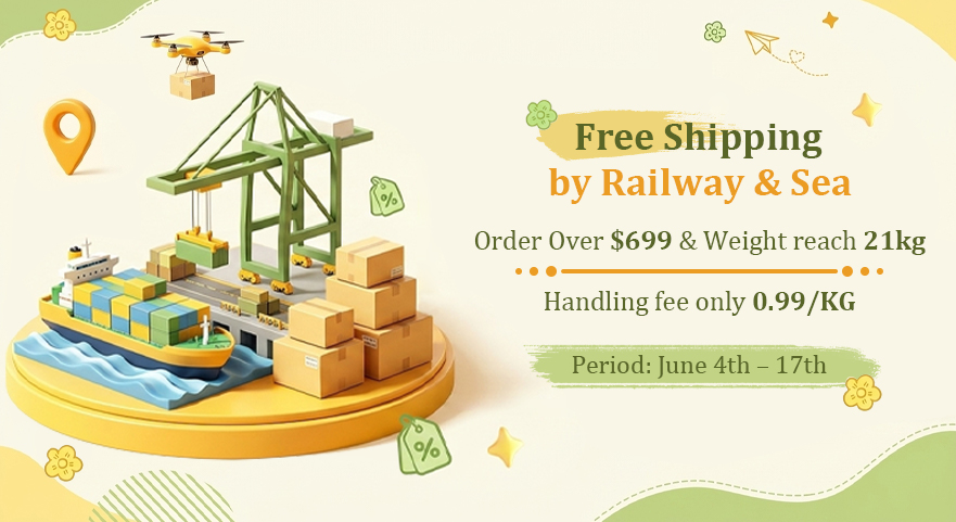 Free Shipping by Railway & Sea