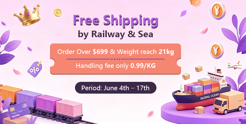Free Shipping by Railway & Sea