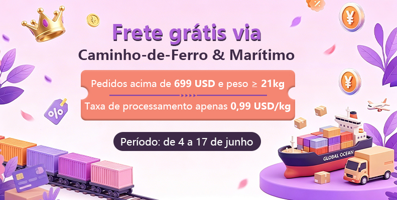 ‌Frete grátis via Caminho-de-Ferro & Marítimo