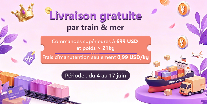 Livraison gratuite par train & mer‌