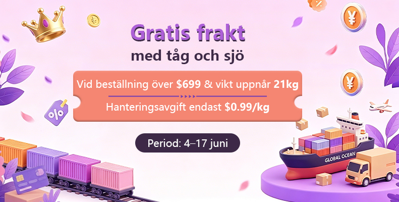 Gratis frakt med tåg och sjö