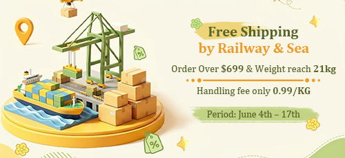 Free Shipping by Railway & Sea