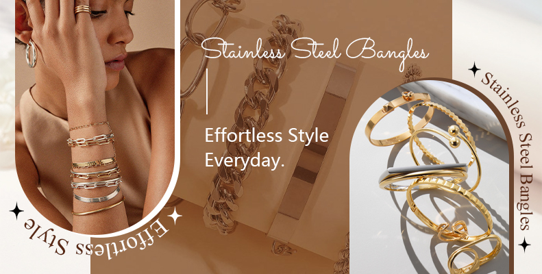 Stainless Steel Bangles — Effortless Style, Everyday.