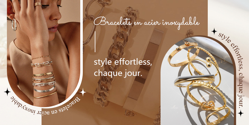 Bracelets en acier inoxydable — style effortless, chaque jour.