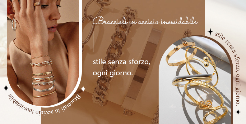 Bracciali in acciaio inossidabile — stile senza sforzo, ogni giorno.