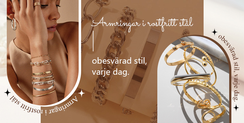 Armringar i rostfritt stål — obesvärad stil, varje dag.