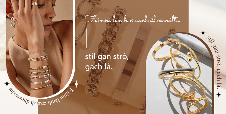 Fáinní lámh cruach dhosmálta — stíl gan stró, gach lá.