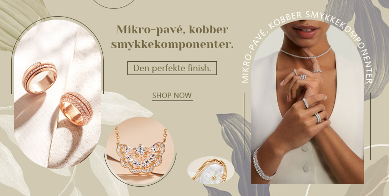 Mikro-pavé, kobber smykkekomponenter. Den perfekte finish.