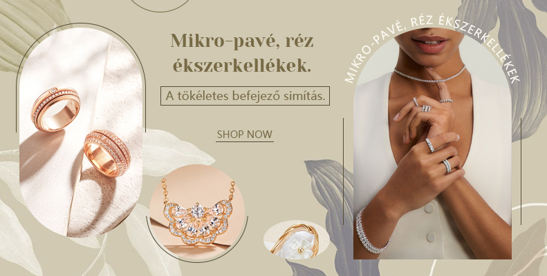 Mikro-pavé, réz ékszerkellékek. A tökéletes befejező simítás.