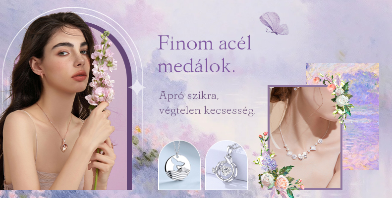 Finom acél medálok. Apró szikra, végtelen kecsesség.