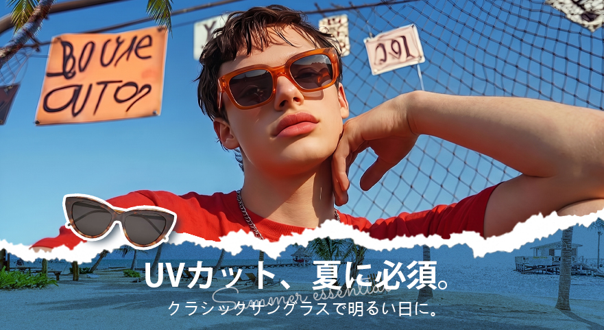 UVカット、夏に必須。