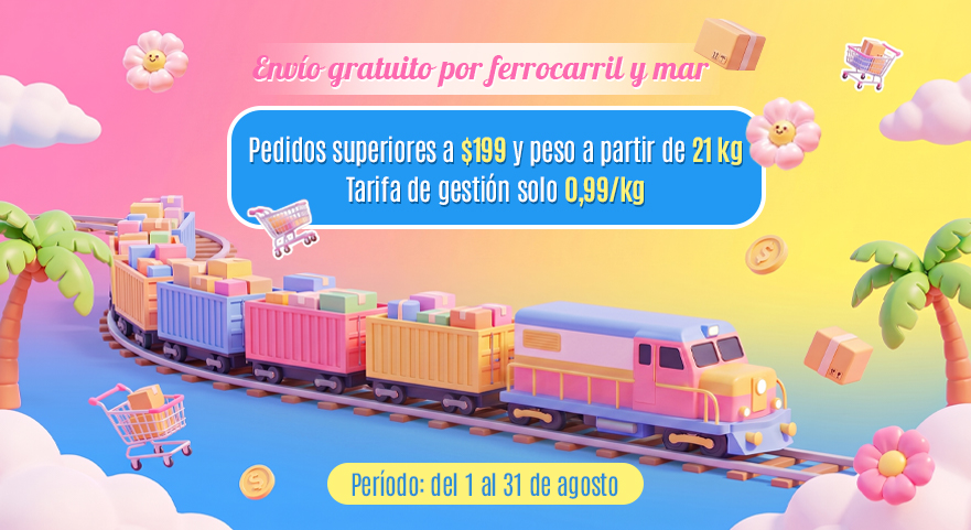 Envío gratuito por ferrocarril y mar  