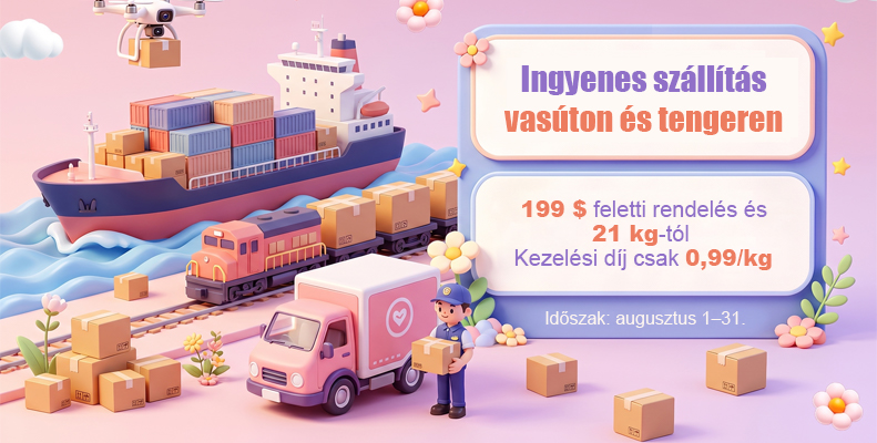 Ingyenes szállítás vasúton és tengeren