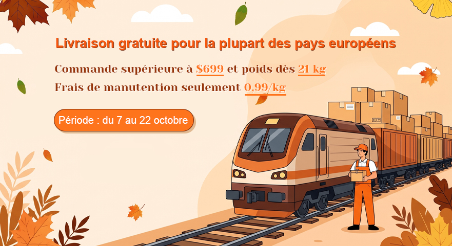 Livraison gratuite pour la plupart des pays européens