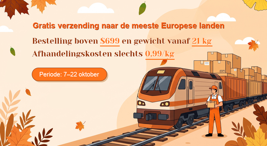 Gratis verzending naar de meeste Europese landen