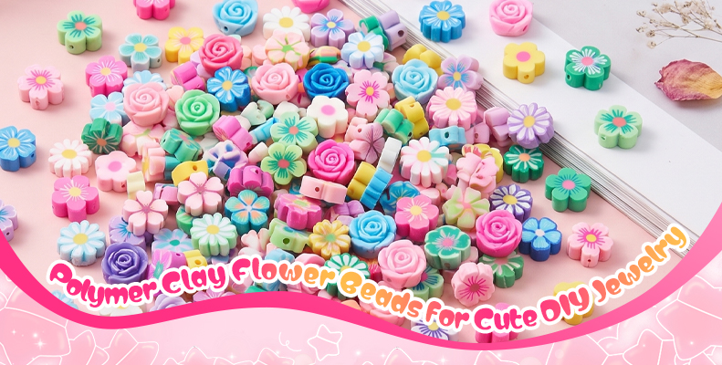 Polymer Clay Flower Beads for Cute DIY Jewelry