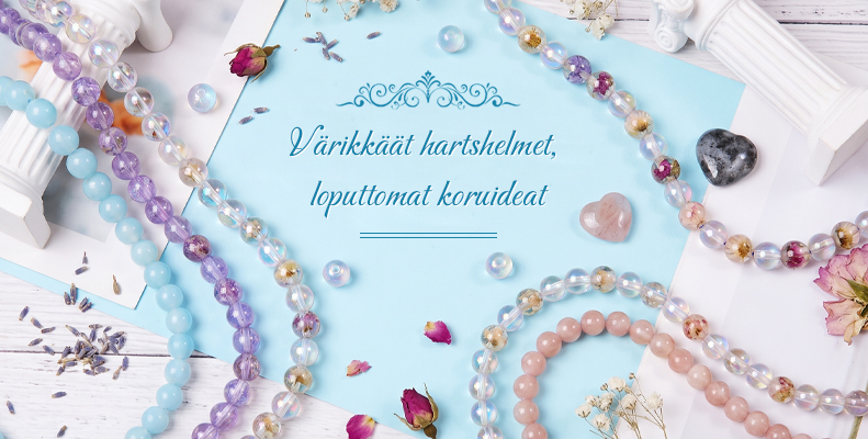 Värikkäät hartshelmet, loputtomat koruideat