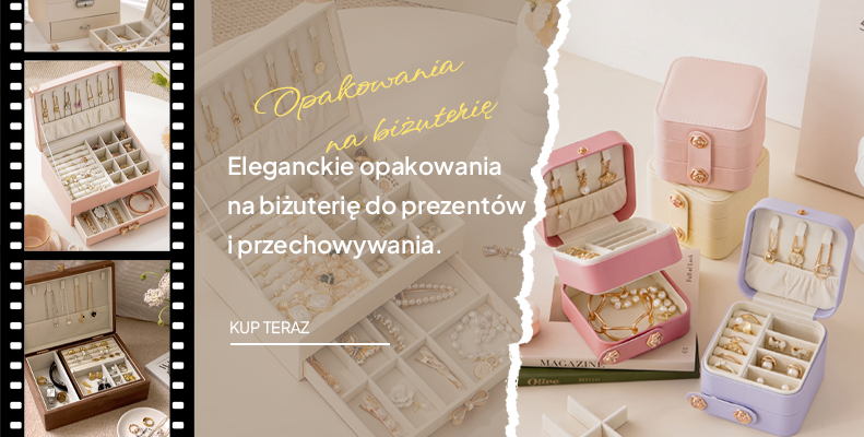 Eleganckie opakowania na biżuterię do prezentów i przechowywania.