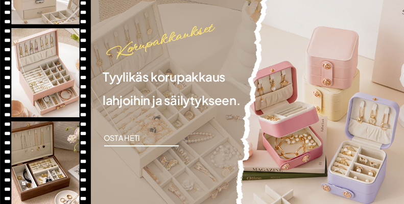 Tyylikäs korupakkaus lahjoihin ja säilytykseen.