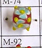 Handmade Lampwork Beads, Cube 