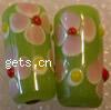 Handmade Lampwork Beads, Round tube 