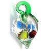  Colourful Strawberry Lampwork Glass Pendant