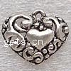 Zinc Alloy Heart Pendants, plated Approx 2mm 