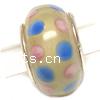 Lampwork Sterling Silver Double Core Beads, Rondelle Approx 4.5MM 