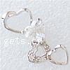 Cubic Zirconia Sterling Silver Pendants, 925 Sterling Silver, Heart, plated, with cubic zirconia 