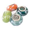 Lampwork Sterling Silver Double Core Beads, Rondelle Approx 4.5MM 