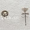 Brass Earring Stud Component, stainless steel post pin, plated 